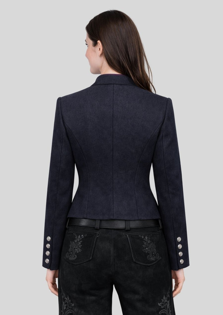 Rückansicht Alpen Damenjacke marineblau