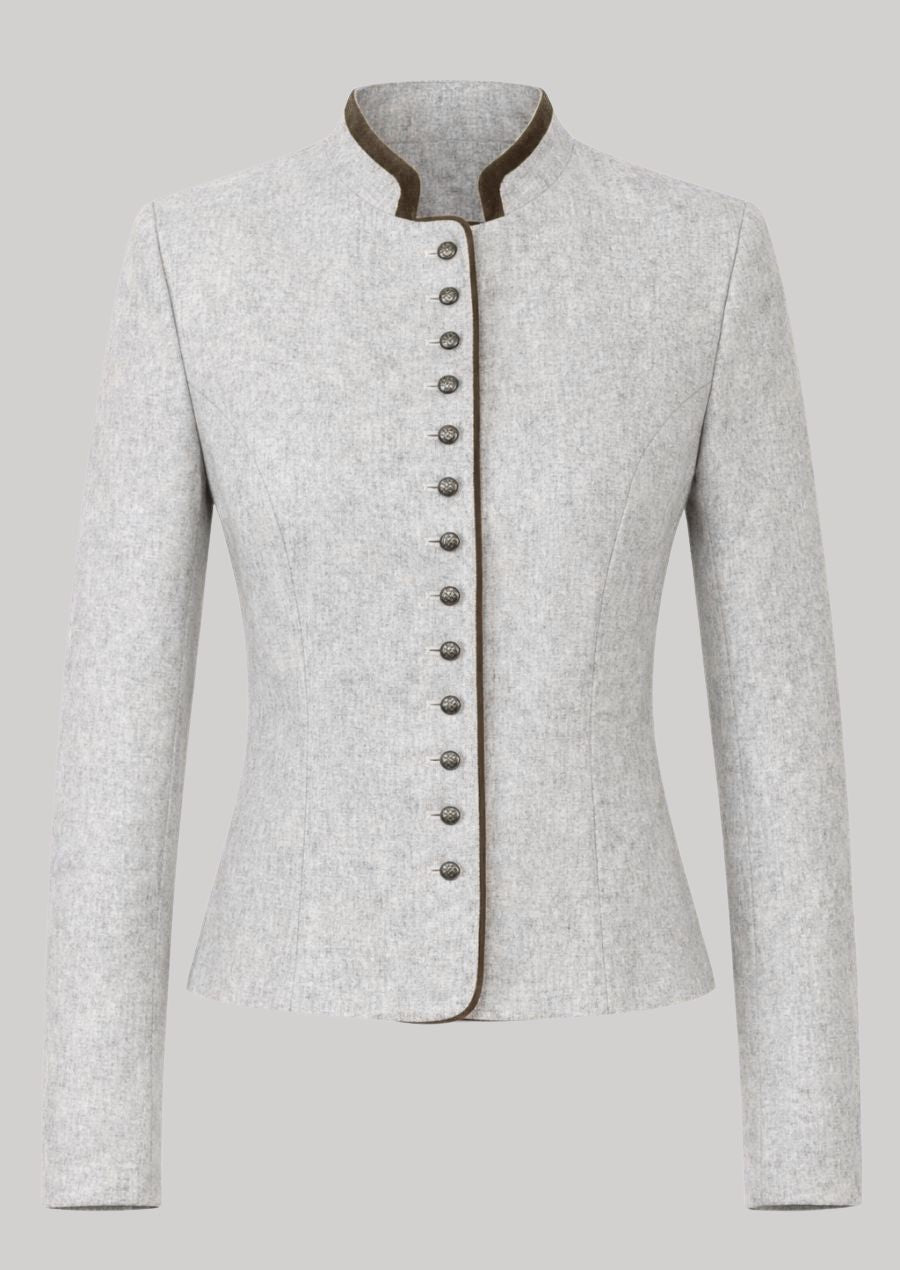 Alpine Damenjacke grau aus Wolle