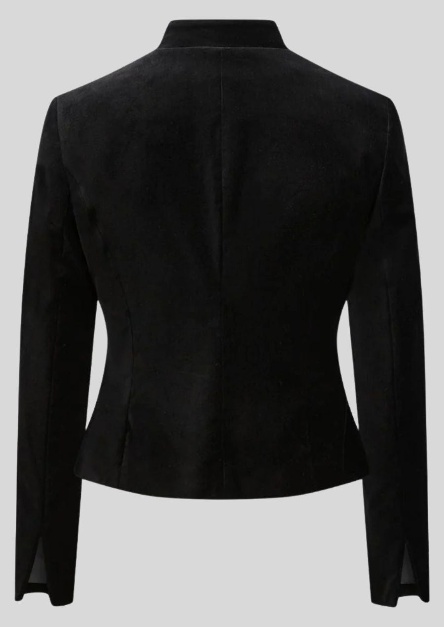 Bavarian Samt Trachtenjacke Damen schwarz