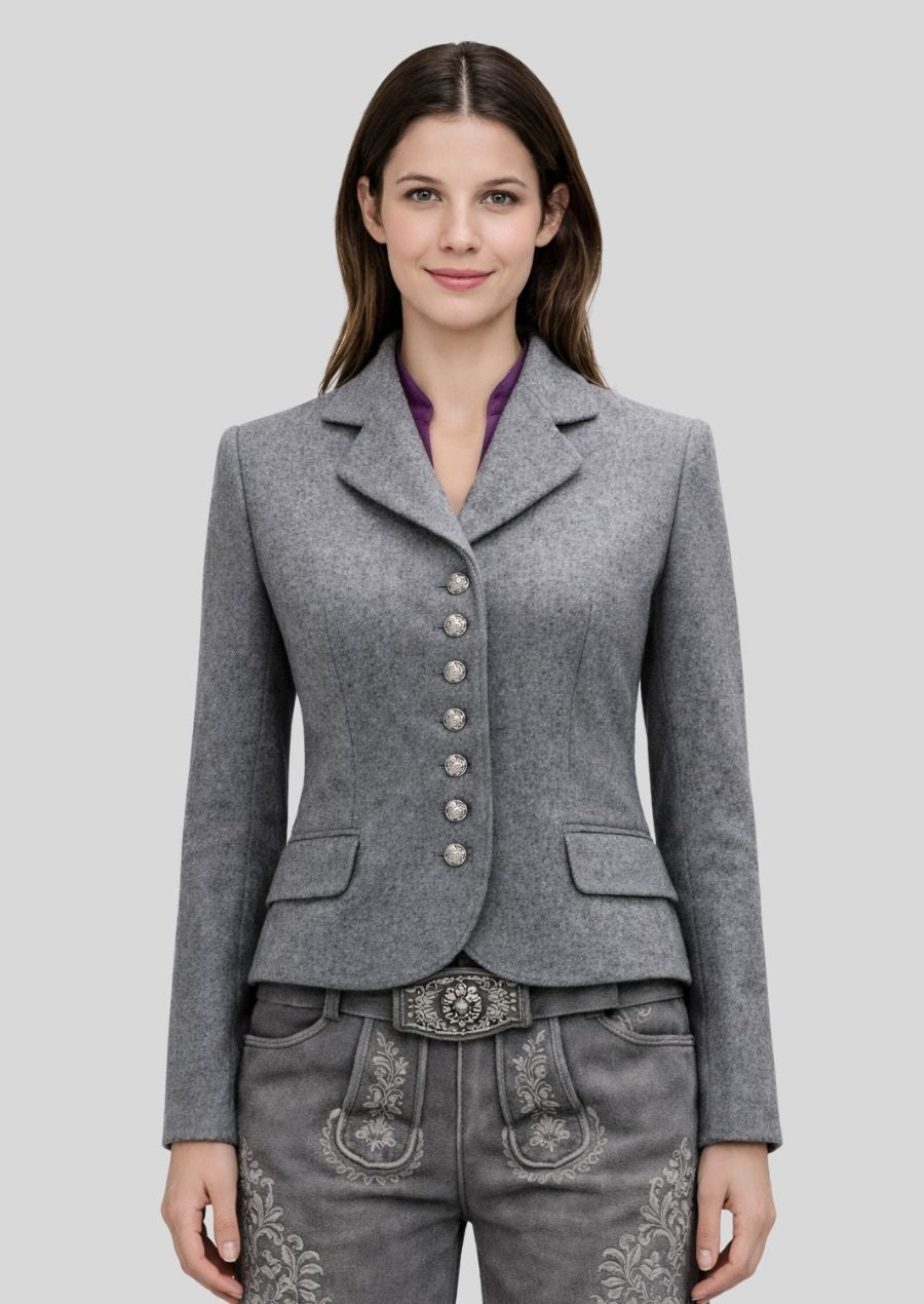Bavarian Damenblazer grau Vorderansicht