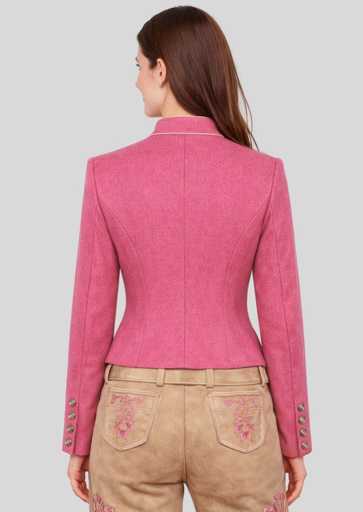 Rückansicht Bavarian Damenjacke rosa