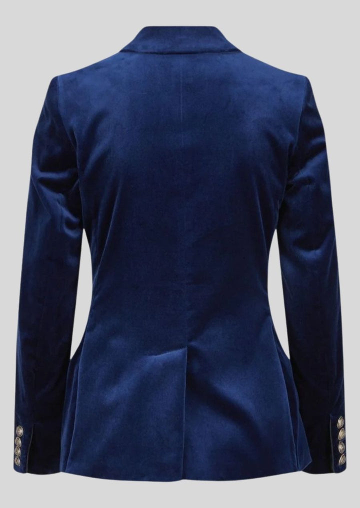 Bavarian Samt Trachtenblazer Damen blau