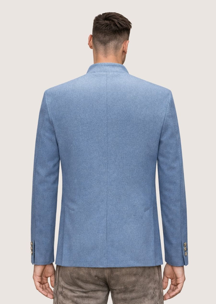 Blauer Herren Trachtenjanker im modernen Design mit klassischem Charakter
