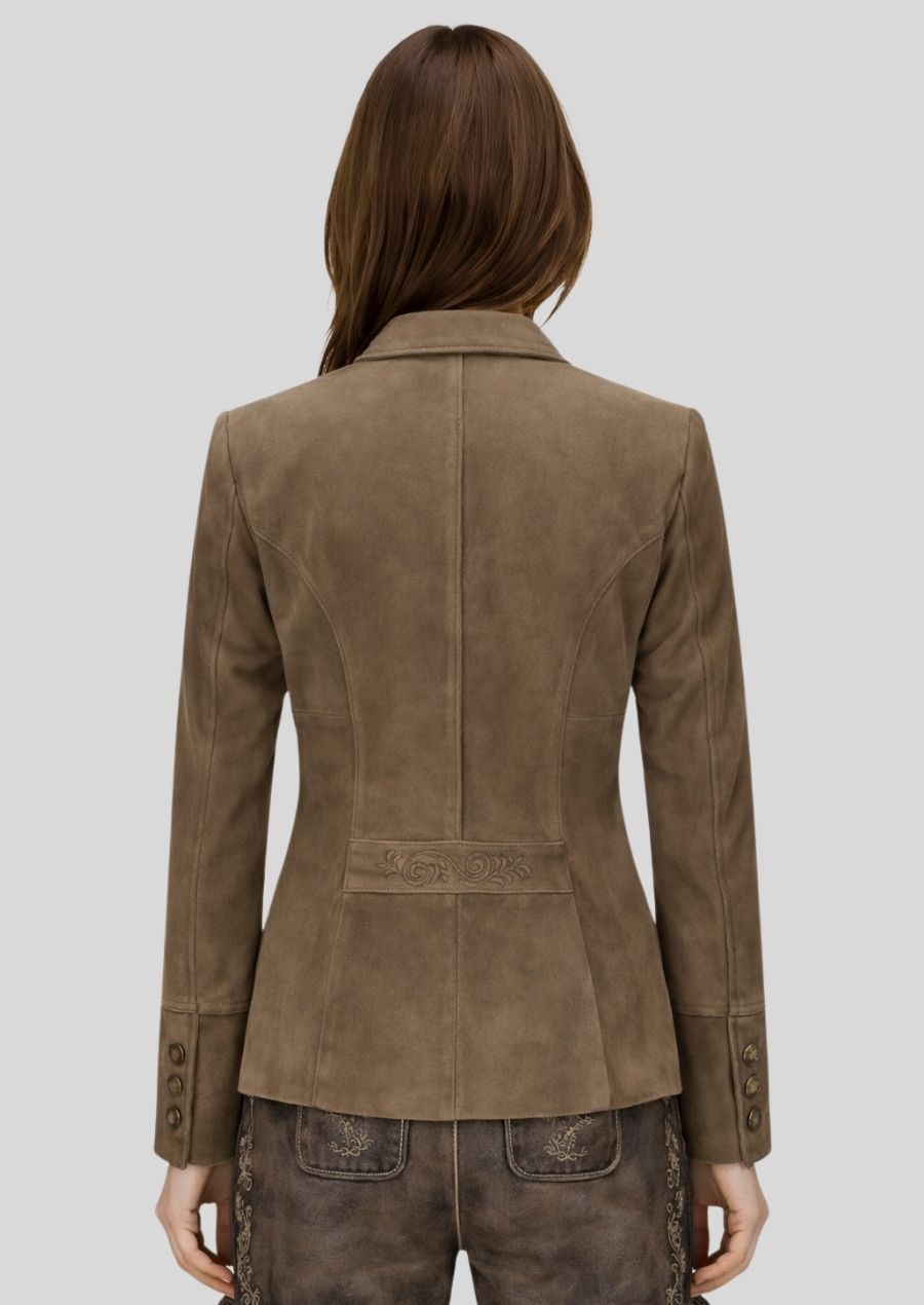 Damen Trachtenblazer braun Rückansicht