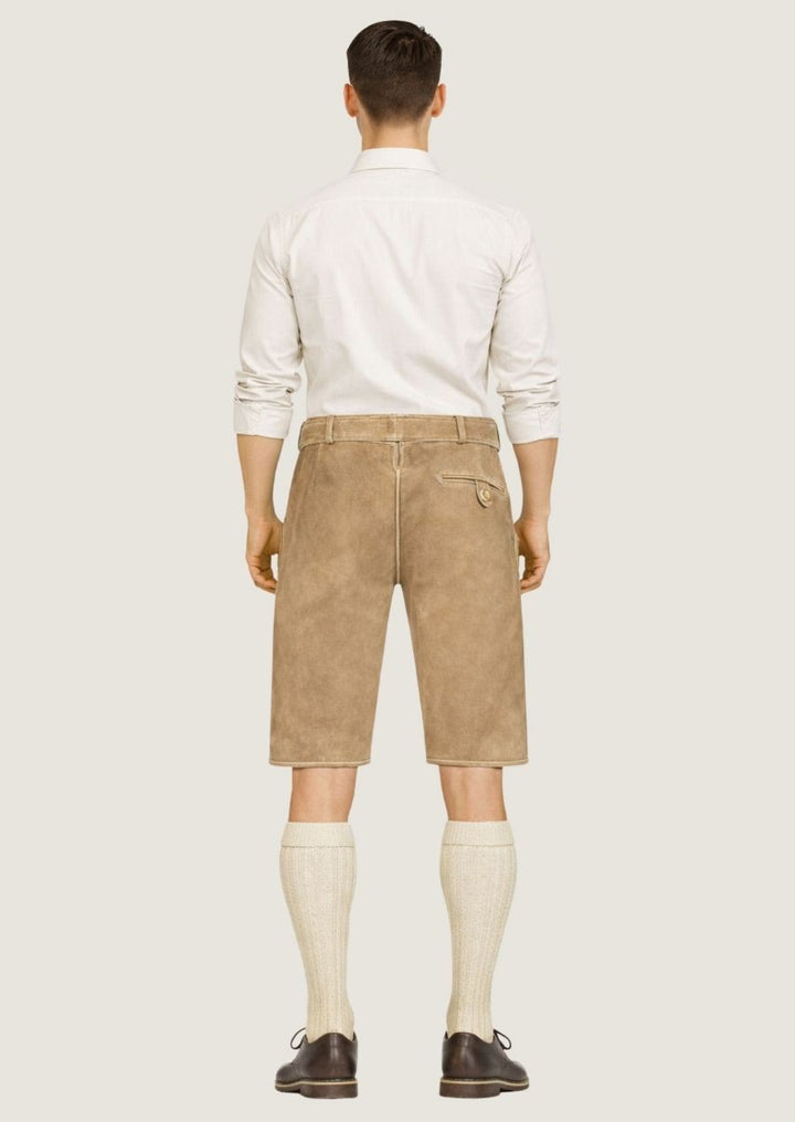 Deutsche Trachtenlederhose in traditioneller Ausführung für Oktoberfest Feiern