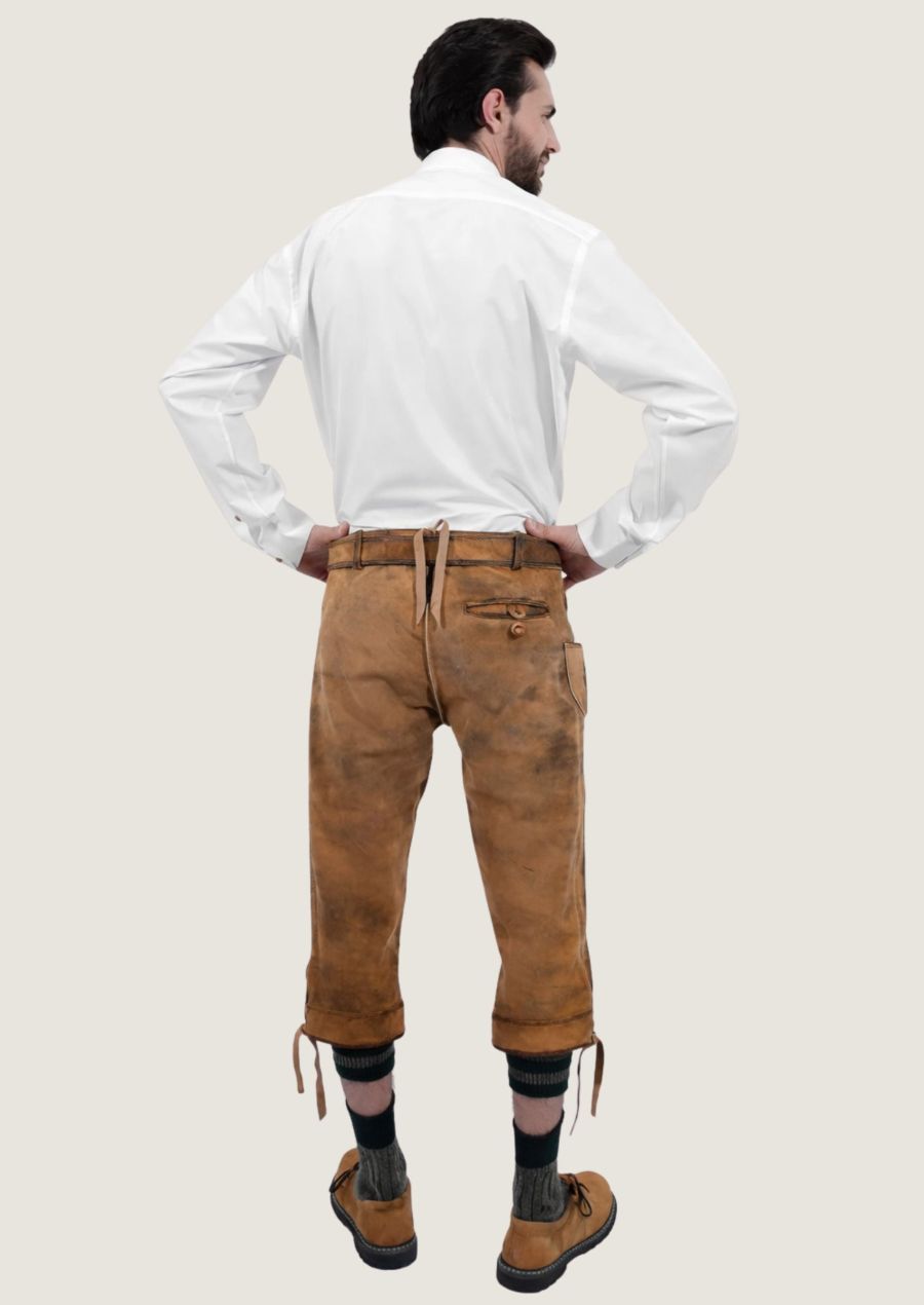 Herren Trachten Bundhose in Braun mit rustikalem Alpenlook