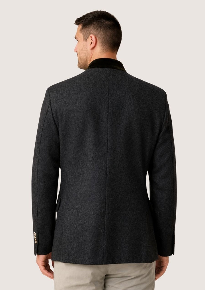 Herren Trachtenjacke in Anthrazit mit traditionellem bayerischen Design