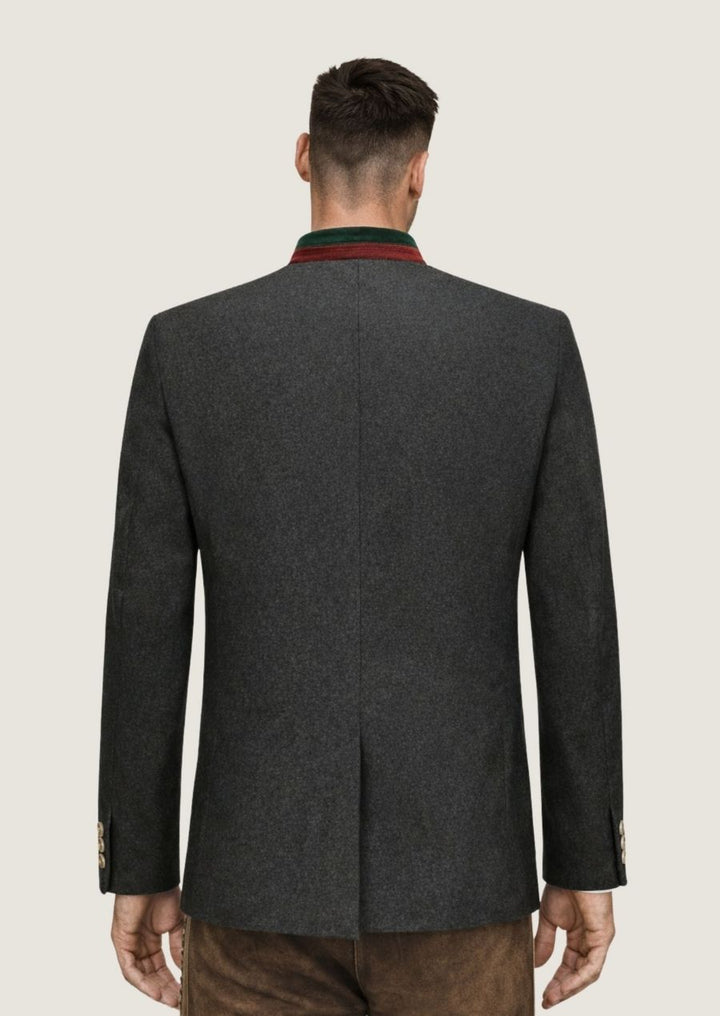 Herren Janker in Anthrazit mit traditionellem Trachten-Look