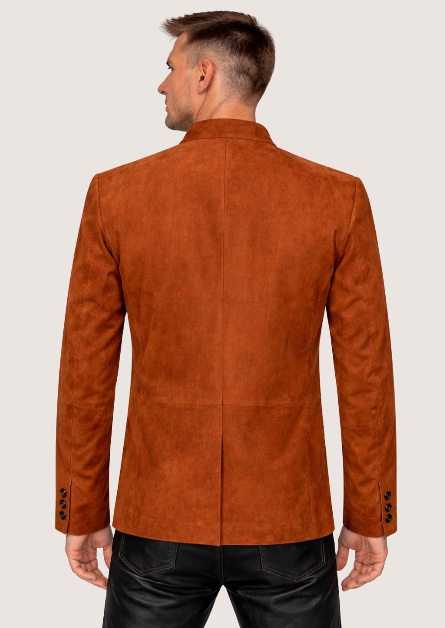 Herren Trachtenmantel aus Wildleder in Braun für traditionelle Anlässe