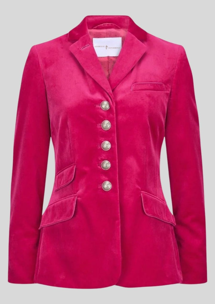 Oktoberfest Samtblazer Damen pink