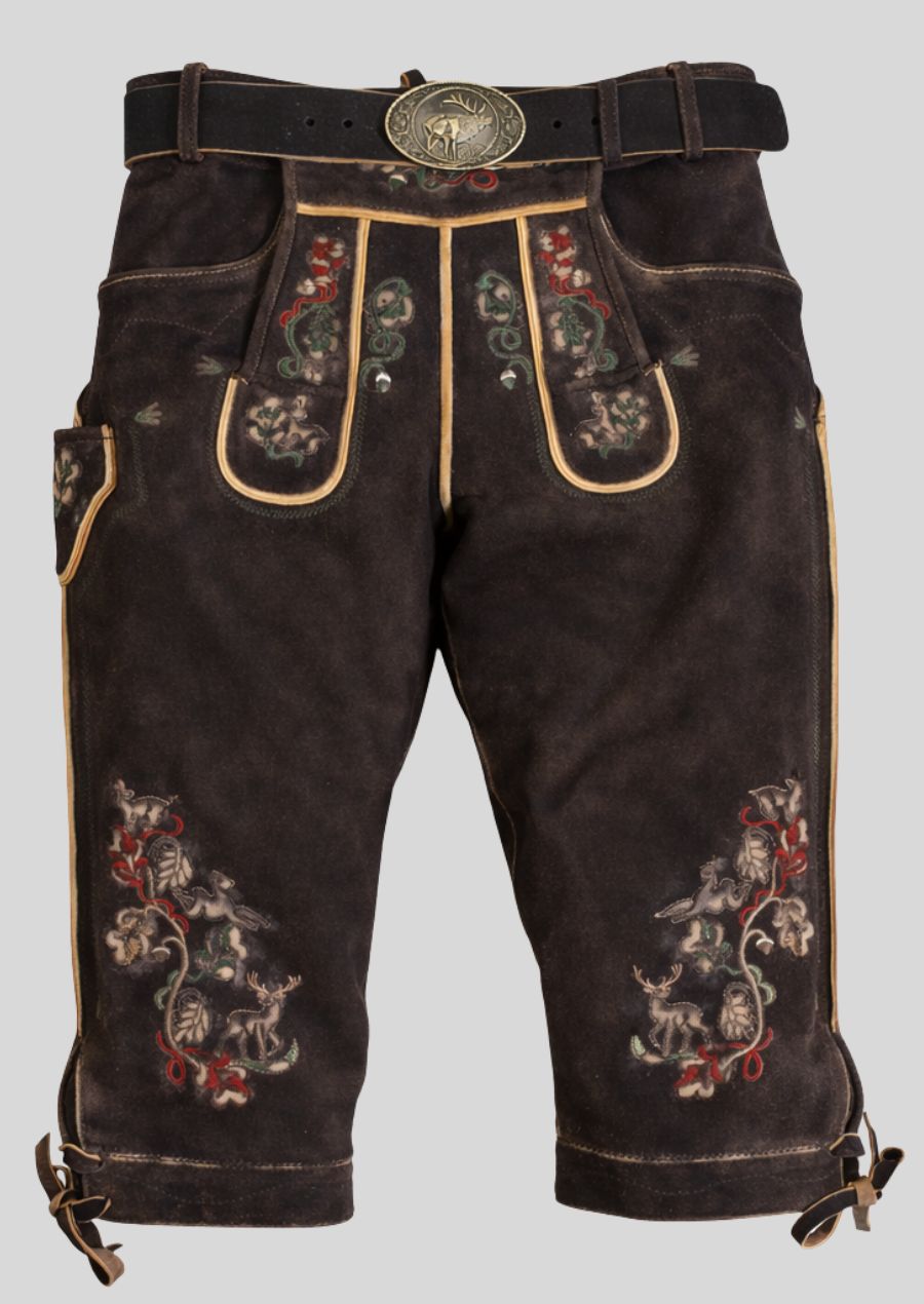 Florale Stickerei Detail Premium Damen Bundhose
