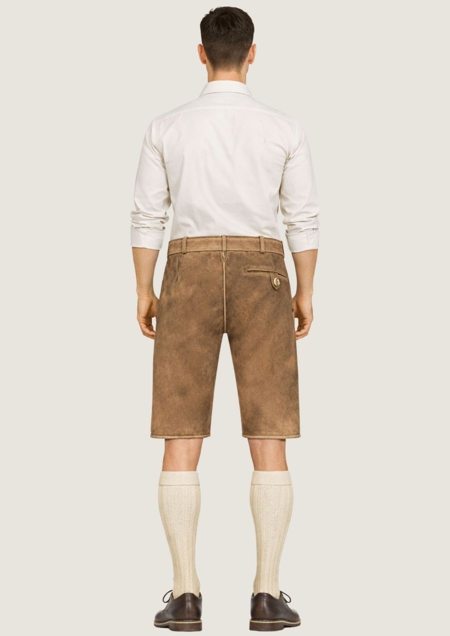 Herren Lederhose im bayerischen Stil für traditionelle Trachtenmode