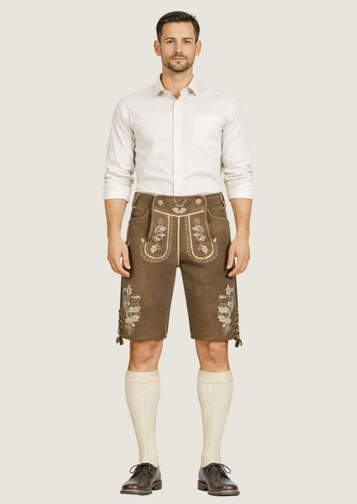 Traditionelle Lederhose für Herren im klassischen Oktoberfest Trachtenstil