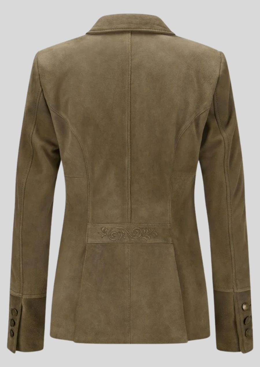 Ziegenleder Trachtenblazer Damen braun