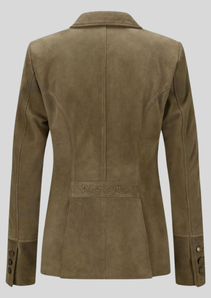 Ziegenleder Trachtenblazer Damen braun